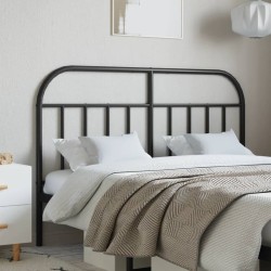 vidaXL Cabecero de metal negro 150 cm