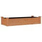 vidaXL Jardinera arriate forro madera maciza abeto marrón 120x45x25 cm