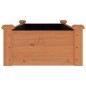 vidaXL Jardinera arriate forro madera maciza abeto marrón 120x45x25 cm