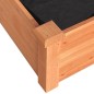 vidaXL Jardinera arriate forro madera maciza abeto marrón 120x45x25 cm
