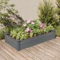 vidaXL Jardinera arriate forro madera maciza abeto gris 120x60x25 cm vidaXL Jardinera arriate forro madera maciza abeto gris 120x60x25 cm