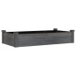 vidaXL Jardinera arriate forro madera maciza abeto gris 120x60x25 cm vidaXL Jardinera arriate forro madera maciza abeto gris 120x60x25 cm