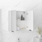 vidaXL Armario de baño con espejo blanco brillante 64x20x67 cm vidaXL Armario de baño con espejo blanco brillante 64x20x67 cm