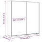 vidaXL Armario de baño con espejo blanco brillante 64x20x67 cm vidaXL Armario de baño con espejo blanco brillante 64x20x67 cm