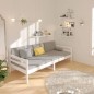 vidaXL Sofá cama madera maciza de pino blanco 90x190 cm vidaXL Sofá cama madera maciza de pino blanco 90x190 cm