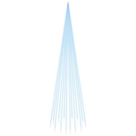 vidaXL Árbol de Navidad en asta de bandera 1134 LED azul 800 cm