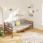 vidaXL Sofá cama de madera maciza de pino marrón miel 90x190 cm vidaXL Sofá cama de madera maciza de pino marrón miel 90x190 cm