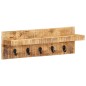vidaXL Perchero de pared madera maciza de mango sin tratar 60x15x20 cm vidaXL Perchero de pared madera maciza de mango sin tratar 60x15x20 cm