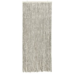 vidaXL Cortina mosquitera de chenilla gris claro y oscuro 56x185 cm