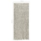 vidaXL Cortina mosquitera de chenilla gris claro y oscuro 56x185 cm vidaXL Cortina mosquitera de chenilla gris claro y oscuro 56x185 cm