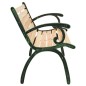 vidaXL Banco de jardín hierro fundido y madera maciza de abeto 116 cm