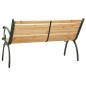 vidaXL Banco de jardín hierro fundido y madera maciza de abeto 116 cm
