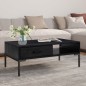 vidaXL Mesa de centro madera maciza de pino negro 90x50x35 cm vidaXL Mesa de centro madera maciza de pino negro 90x50x35 cm