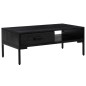 vidaXL Mesa de centro madera maciza de pino negro 90x50x35 cm vidaXL Mesa de centro madera maciza de pino negro 90x50x35 cm