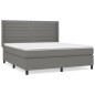vidaXL Cama box spring con colchón tela gris oscuro 160x200 cm vidaXL Cama box spring con colchón tela gris oscuro 160x200 cm