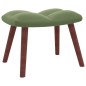vidaXL Sillón de relax con taburete de terciopelo verde claro vidaXL Sillón de relax con taburete de terciopelo verde claro