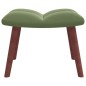 vidaXL Sillón de relax con taburete de terciopelo verde claro vidaXL Sillón de relax con taburete de terciopelo verde claro