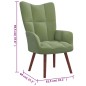 vidaXL Sillón de relax con taburete de terciopelo verde claro vidaXL Sillón de relax con taburete de terciopelo verde claro