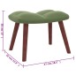 vidaXL Sillón de relax con taburete de terciopelo verde claro vidaXL Sillón de relax con taburete de terciopelo verde claro