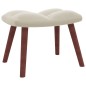 vidaXL Sillón de relax con taburete terciopelo blanco crema vidaXL Sillón de relax con taburete terciopelo blanco crema