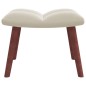 vidaXL Sillón de relax con taburete terciopelo blanco crema vidaXL Sillón de relax con taburete terciopelo blanco crema