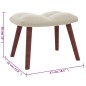 vidaXL Sillón de relax con taburete terciopelo blanco crema vidaXL Sillón de relax con taburete terciopelo blanco crema