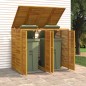 vidaXL Cobertizo doble para cubo de basura madera acacia 140x89x117 cm vidaXL Cobertizo doble para cubo de basura madera acacia 140x89x117 cm