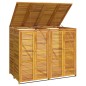vidaXL Cobertizo doble para cubo de basura madera acacia 140x89x117 cm vidaXL Cobertizo doble para cubo de basura madera acacia 140x89x117 cm