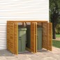 vidaXL Cobertizo doble para cubo de basura madera acacia 140x89x117 cm vidaXL Cobertizo doble para cubo de basura madera acacia 140x89x117 cm