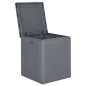 vidaXL Caja de almacenaje para jardín PP aspecto de ratán gris 90 L vidaXL Caja de almacenaje para jardín PP aspecto de ratán gris 90 L