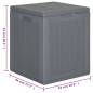 vidaXL Caja de almacenaje para jardín PP aspecto de ratán gris 90 L vidaXL Caja de almacenaje para jardín PP aspecto de ratán gris 90 L