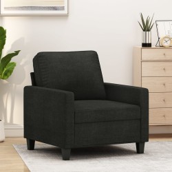 vidaXL Sillón de tela negro 60 cm