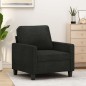 vidaXL Sillón de tela negro 60 cm vidaXL Sillón de tela negro 60 cm