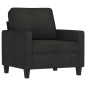 vidaXL Sillón de tela negro 60 cm vidaXL Sillón de tela negro 60 cm