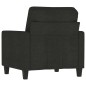vidaXL Sillón de tela negro 60 cm vidaXL Sillón de tela negro 60 cm