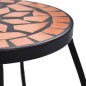 vidaXL Mesitas de mosaico 3 uds cerámica terracota