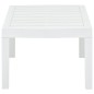 vidaXL Mesa de jardín de plástico blanco 78x55x38 cm