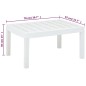 vidaXL Mesa de jardín de plástico blanco 78x55x38 cm