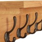 vidaXL Perchero de madera maciza de roble 60x16x16 cm vidaXL Perchero de madera maciza de roble 60x16x16 cm