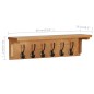 vidaXL Perchero de madera maciza de roble 60x16x16 cm vidaXL Perchero de madera maciza de roble 60x16x16 cm
