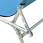 vidaXL Tumbona plegable con toldo de acero turquesa y azul vidaXL Tumbona plegable con toldo de acero turquesa y azul