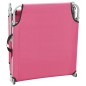 vidaXL Tumbona plegable de acero y tela rosa vidaXL Tumbona plegable de acero y tela rosa