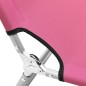 vidaXL Tumbona plegable de acero y tela rosa vidaXL Tumbona plegable de acero y tela rosa