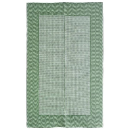 vidaXL Alfombra de exterior PP verde 190x290 cm