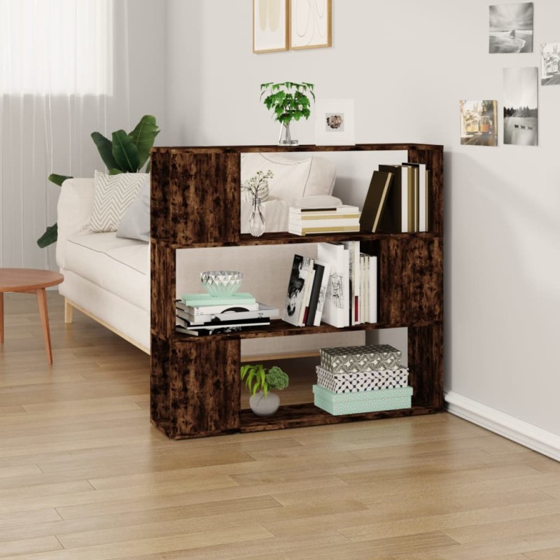 vidaXL Estantería/divisor de espacios roble ahumado 100x24x94 cm vidaXL Estantería/divisor de espacios roble ahumado 100x24x94 cm