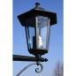 vidaXL Farola de jardín 3 brazos aluminio verde oscuro/negro 215 cm