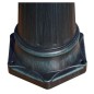 vidaXL Farola de jardín 3 brazos aluminio verde oscuro/negro 215 cm