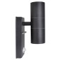 Aplique de pared con sensor y LED, acero inoxidable, negro Aplique de pared con sensor y LED, acero inoxidable, negro