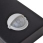 Aplique de pared con sensor y LED, acero inoxidable, negro Aplique de pared con sensor y LED, acero inoxidable, negro