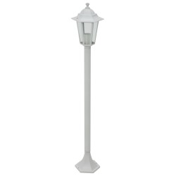 vidaXL Farolas de jardín aluminio blancas E27 110 cm 6 unidades